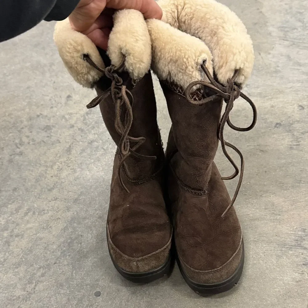 UGG Dark Brown Shearling Boots